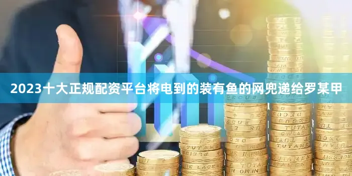 2023十大正规配资平台将电到的装有鱼的网兜递给罗某甲